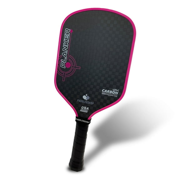 Paddlesshop Planker 12K Raw Carbon Fiber Pickleball Paddle Thermoformed 16mm Upgraded Gen3 Core
