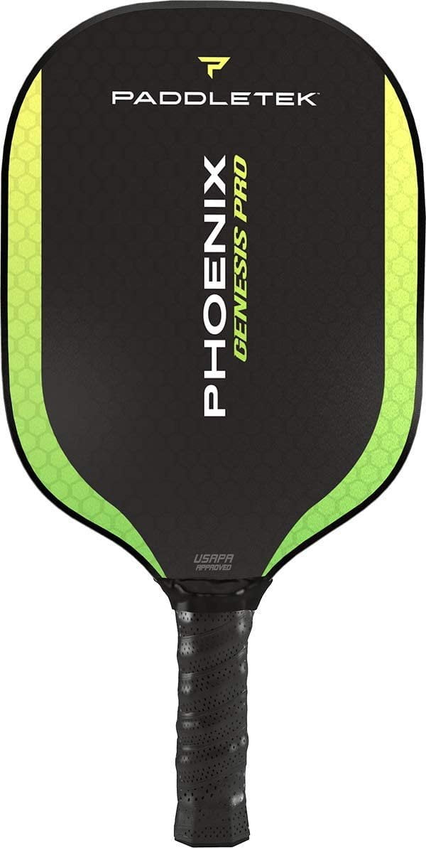 Paddletek Phoenix Genesis Pro Pickleball Paddle  Barium Green  Standard Grip