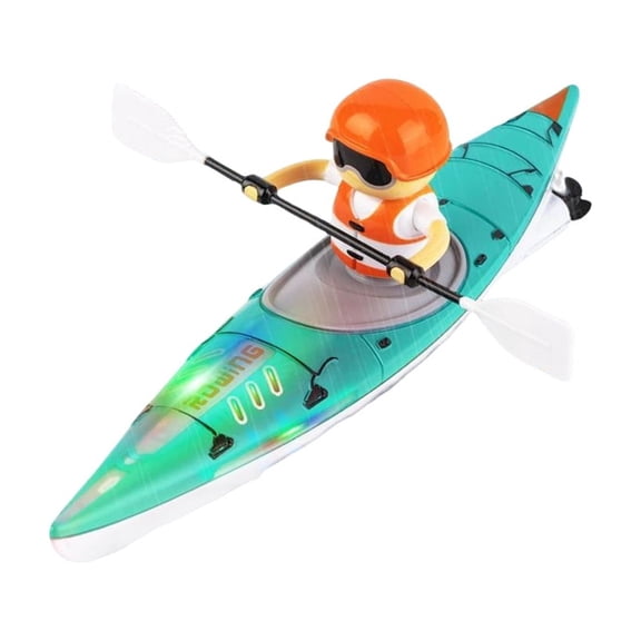 Paddling RC Kayak for Pools/Lake/Bathtub, 2.4G RC Racing Boat with LED Lights | Unique Anti-Capsize Design | Long Battery Life, Outdoor Water Adventure Gift for Adults (RTR Version)