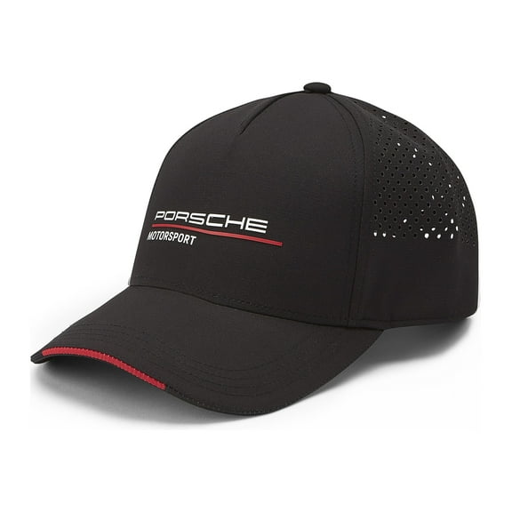 Paddock Collection Porsche Motorsport Hat Adjustable Fit Male Hat, 100% Polyester, Black