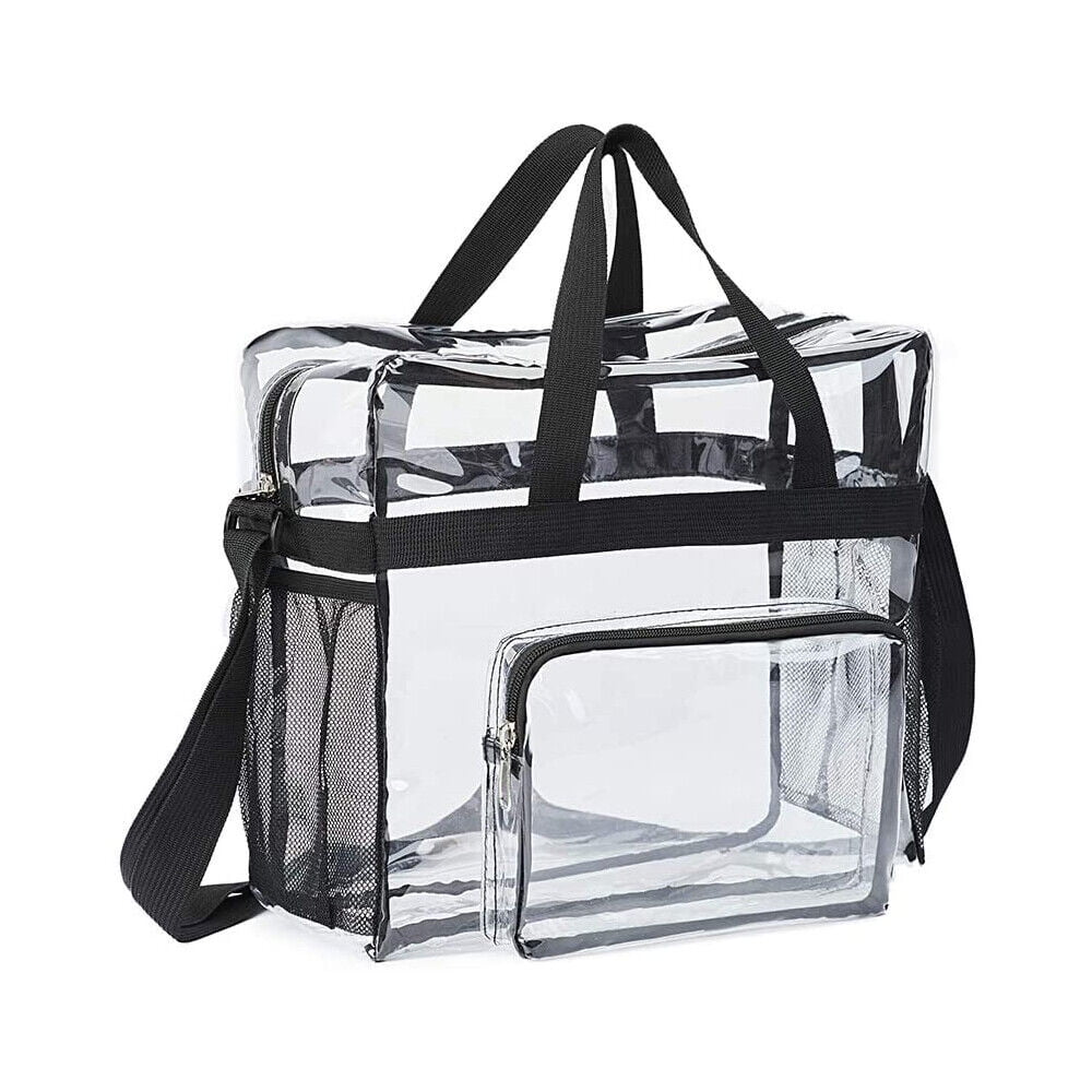 Paddsun Clear PVC Tote Bag, 12x12x6 inch, Transparent Design with