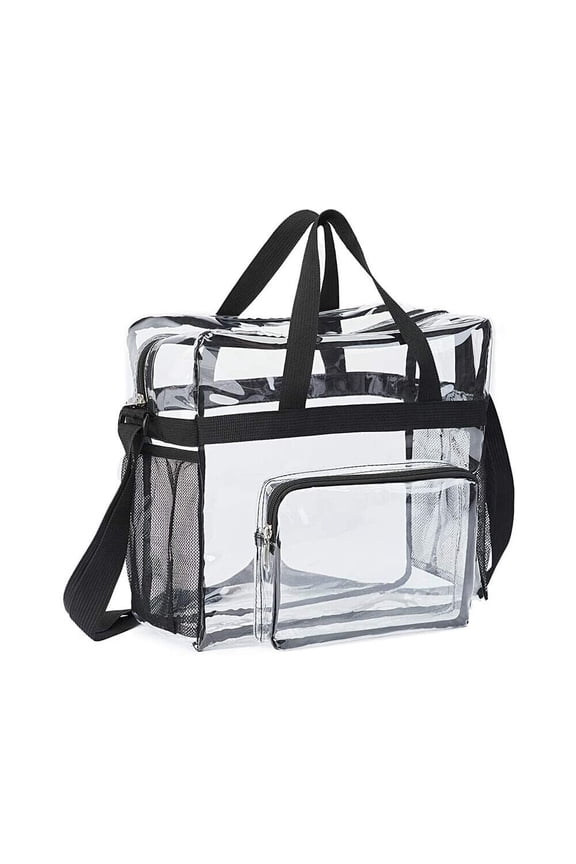 Paddsun 12x12x6 inch PVC Tote Pack Bag Transparent See Through Clear Tote For Women