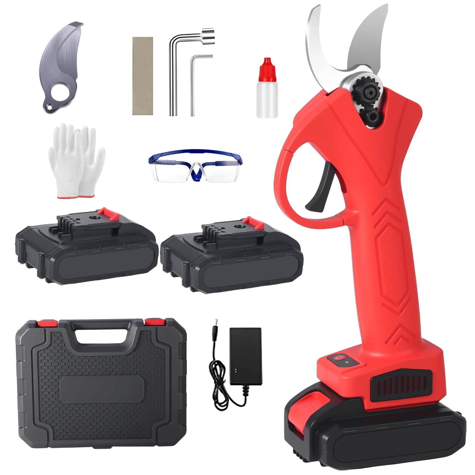 Paddsun Cordless Electric Pruning Shears – 30mm Max Cut, 21V 2.0Ah Battery, 6000 Cuts per Charge, Lightweight Handheld Branch Cutter for Garden, Orchard, Farm