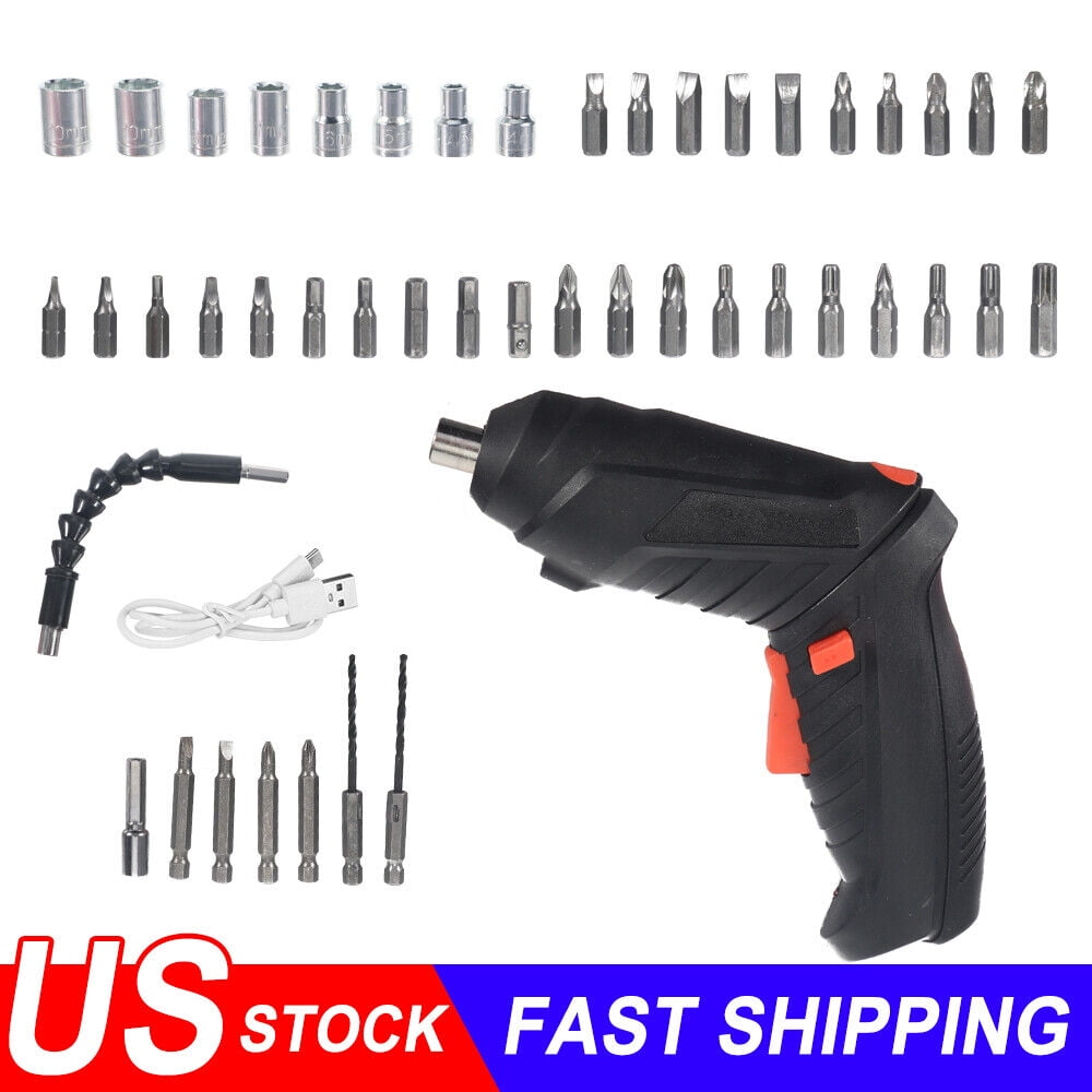 Paddsun 48 IN 1 USB charger Cordless Electric Screwdriver Drill Driver Power Tool Bits