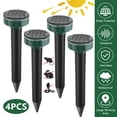 thumbnail image 1 of Paddsun 4xSolar Mole Repeller Ultrasonic Sonic Gopher Ground Stake Repellent Round USA, 1 of 11