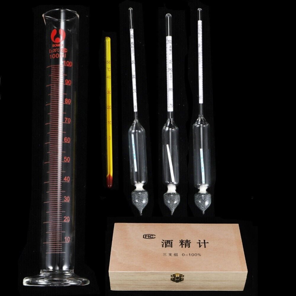 Paddsun Alcohol Hydrometer Proof & Tralle Meter Distilling Tester