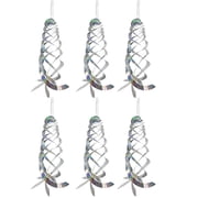 Paddsun Bird Repellent Spiral Reflectors, 6 Pack Silver Mylar Spinner, Hanging Reflective Bird Deterrent Device, Garden Decorative Scare Birds Away, Like Woodpeckers, Pigeons and Geese
