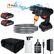 Paddsun 21V Cordless Electric Pressure Washer, Portable Handheld High Pressure Water Spray Gun Cleaner with 2 Batteries & Charger for Car Wash, Yard & Patio