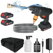 Paddsun 21V Cordless Electric Pressure Washer, Portable Handheld High Pressure Water Spray Gun Cleaner with 2 Batteries & Charger for Car Wash, Yard & Patio