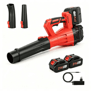 Paddsun Cordless Leaf Blower, 21V Lightweight Electric Handheld Leaf Blower with 2 Batteries (3000mAh) & Charger, Portable Battery Powered Blower for Lawn Care,