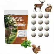 Paddsun Deer Deterrent for Plants,Rabbit Drive Away Outdoor Squirrels Deterrent for Yard Keep Deer Rabbits Squirrels Out of Garden Safe for Family Pets and Plants-12 Packs