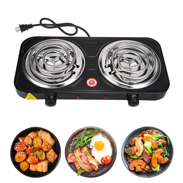 Paddsun Electric Camping Double Burner Hot Plate Portable Heating