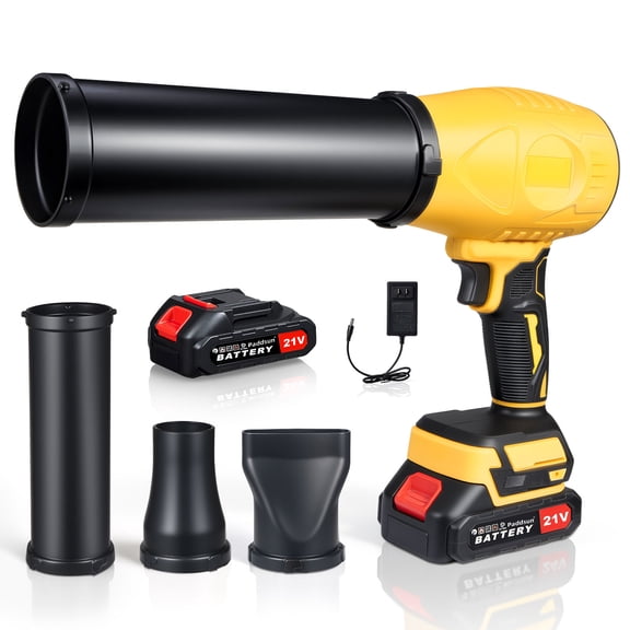 Paddsun Electric Leaf Blower, 21V Cordless with Extended Nozzle Lightweight Handheld Blower for Patio Cleaning Lawn Care Blowing Leaves and Dust