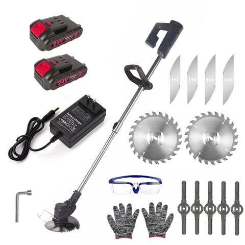 Paddsun Electric Weed Eater Lawn Edger Cordless Grass String Trimmer Cutter 24V &Battery