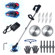 Paddsun Electric Weed Eater Lawn Edger Cordless Grass String Trimmer Cutter 24V &Battery