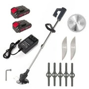 Paddsun Electric Weed Eater Lawn Edger Cordless Grass String Trimmer Cutter 24V &Battery