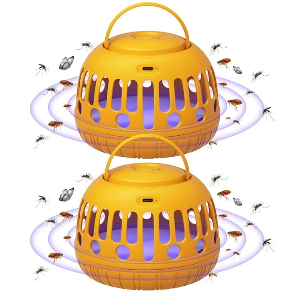 Paddsun Flea Trap 2-Pack Includes 4 Sticky Discs Electric Wires Safe for Pets Indoor Use