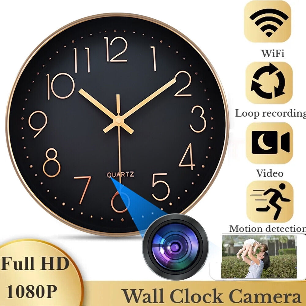 Paddsun HD 1080P WIFI IP Wall Clock Security Camera DVR Motion