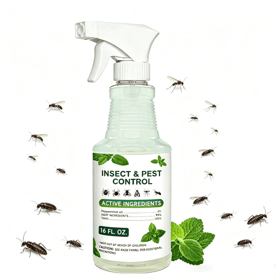 Jahyshow Natural Insect Repellent Spray, 16 FL. OZ. Plant-Based Pest Control Deterrent Formula for Outdoor Yard Living Home Plants and Bug Protection