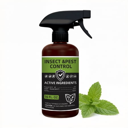 Paddsun Peppermint Oil Insect Traps Spray – Indoor & Outdoor Bug Control for Spiders Ants and More – Plant-Based Extra-Strong Formula - 16 oz
