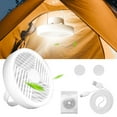 thumbnail image 1 of Paddsun Portable Camping Hanging Fan with Led Lighting Fan Adjustable USB Rechargeable for Bedroom Living Room(White), 1 of 10