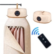 Paddsun Portable Clothes Dryer,Mini Laundry Dryers with Adjustable Timer & Remote Control Small Compact Foldable Electric Drying Machine with Dry Bag for Travel RV Home Apartment