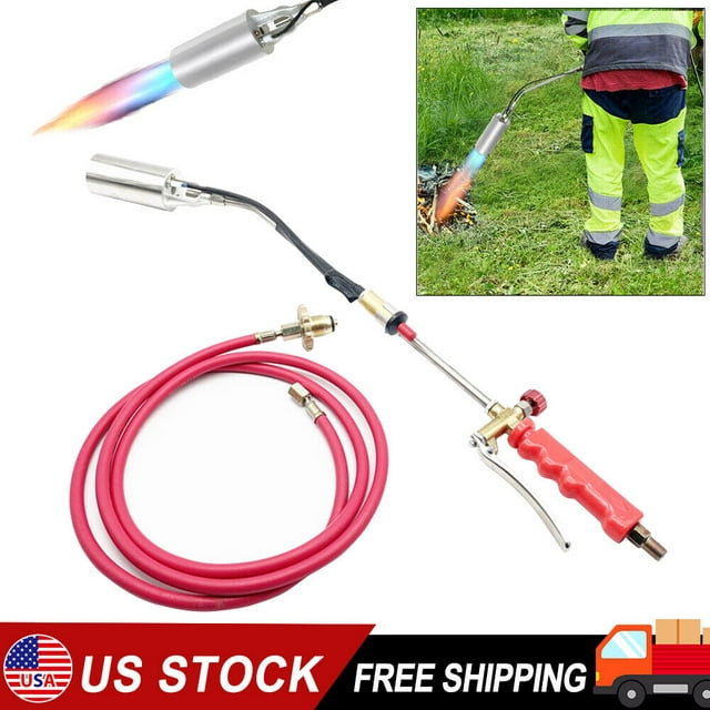 Paddsun Portable Propane Weed Torch Burner Ice Melter Push Button Igniter with 79" Hose