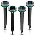 thumbnail image 1 of Paddsun Solar Mole Repellent,4 Pack Outdoor Gopher Repellent Ultrasonic Mole Repellent Stakes Waterproof Sonic Mole Spikes for Garden Yard Home Use,Get Rid of Moles Groundhog Snake Repellent, 1 of 8
