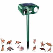 Paddsun Solar Ultrasonic Animal Repellent, Motion Activated Deterrent with LED Flashing Light for Cat Squirrel Deer Raccoon Rabbit Yard Protector