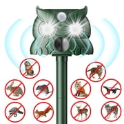 Paddsun Solar Ultrasonic Animal Traps Outdoor - Motion Activated Deterrent with Flashing LED Light - IP65 Waterproof Yard & Garden Protector for Deer Cat Racoon Squirrel Rodents Bird