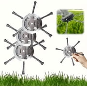 Paddsun Steel Wire Grass Trimmer Head, 3Pack String Trimmer Replacement Head, Fits 6 inch Electric Weed Trimmer with 5mm(0.2inch) Bore Size
