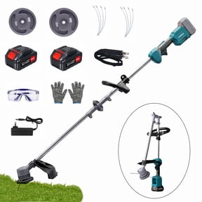 Paddsun 21V 14" Brushless Cordless String Trimmer, Battery Powered Weed Wacker and Lawn Edger, Electric Grass Cutter Weed Eater Garden Tool