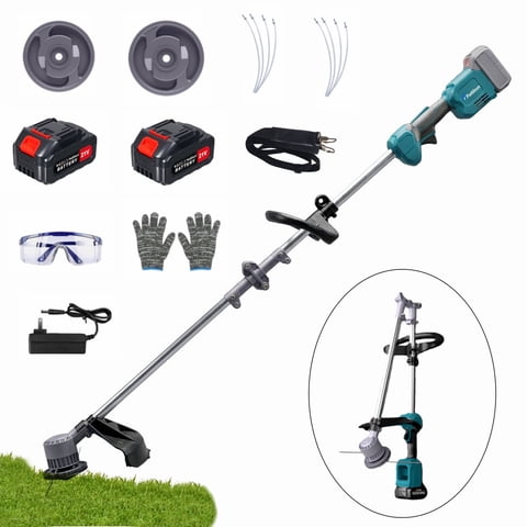 Paddsun 21V 14" Brushless Cordless String Trimmer, Battery Powered Weed Wacker and Lawn Edger, Electric Grass Cutter Weed Eater Garden Tool