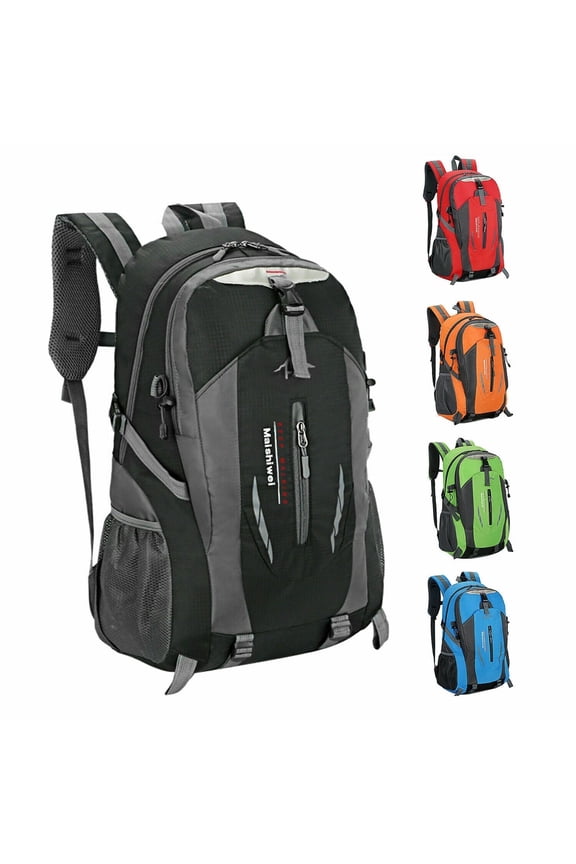 Paddsun Unisex Travel Nylon Backpack Laptop Bag Hiking Rucksack Office Backpack (Black)