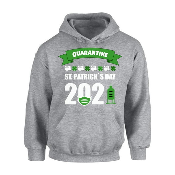 Paddys Day 2021 Hoodie Lucky Irish Humorous Toilet Paper Graphic Saint Patrick's Day Unisex Hooded Sweatshirt