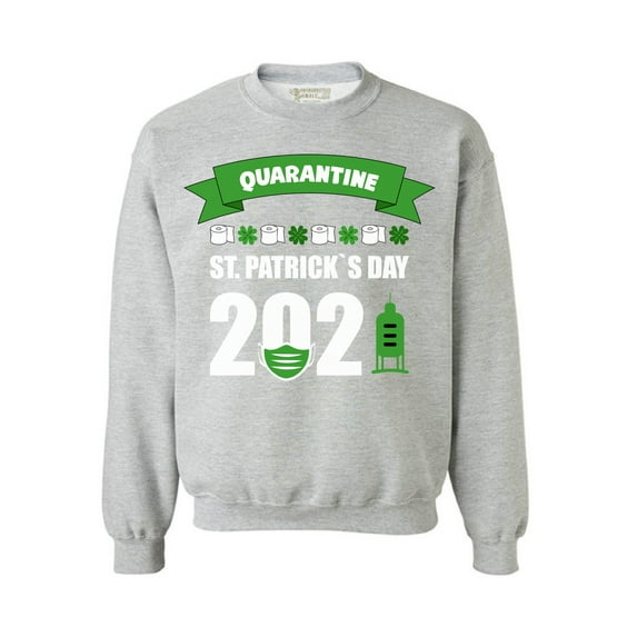 Paddys Day 2021 Sweater Lucky Irish Humorous Toilet Paper Graphic Saint Patrick's Day Unisex Sweatshirt