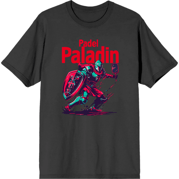 Padel Paladin Adult Black Crew Neck Short Sleeve Tee-XL