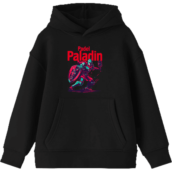 Padel Paladin Youth Black Long Sleeve Hoodie-Medium