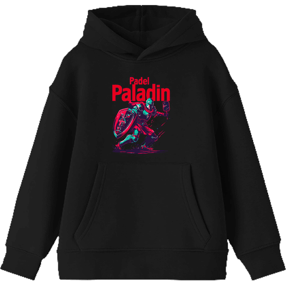 Padel Paladin Youth Black Long Sleeve Hoodie-XXL