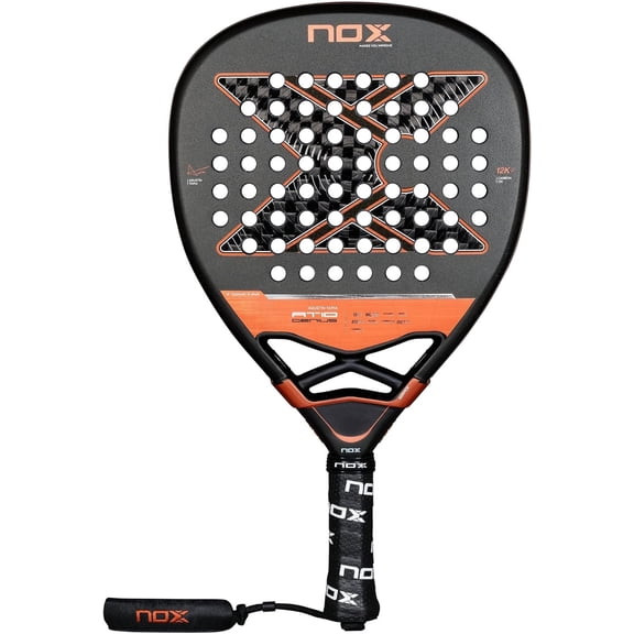 Padel Racket AT10 Genius Attack 12K by Agustin Tapia 2025 | Luxury Series Diamond Pala Padel | Exclusive Spin Technology & NOX Custom Grip | 12K Carbon with MLD Black EVA Core | Elite Pala de Padel