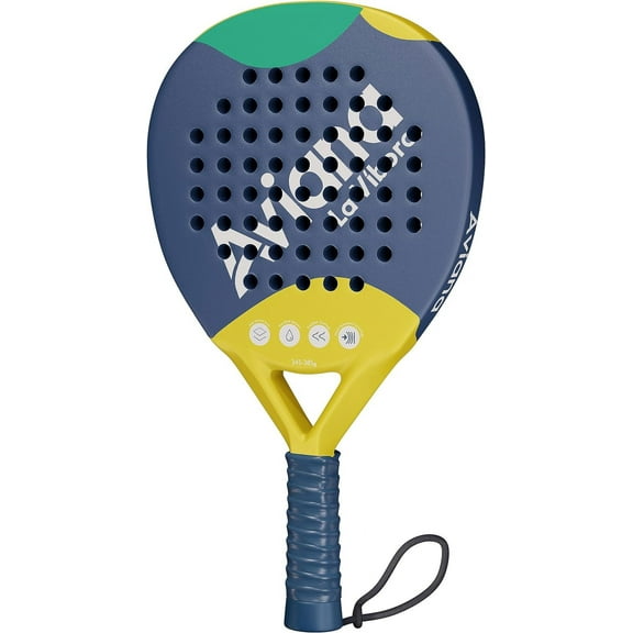 Padel Racket Rough Carbon Fiber Surface and EVA Memory Flex Foam Core, La Vibora Pala de Padel Tennis is an Ideal Paddle Racket for Beginner & Professional Players