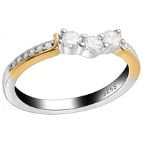 Paden Anniversary Band Ring Rose Sterling Silver Womens Ginger Lyne Collection