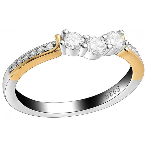 Paden Anniversary Band Ring Rose Sterling Silver Womens Ginger Lyne Collection