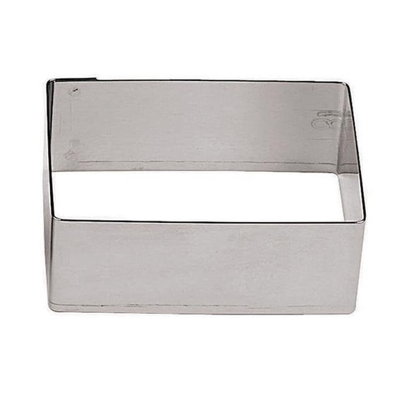 Paderno World Cuisine 47425-10 x6 Rectangle S/S Pastry Rings - 2 x 1 3/8, L 2 x W 1.375 x H 1.125