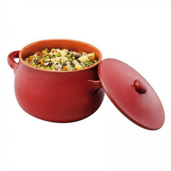 Paderno World Cuisine 48401R18 Stew Pot with Lid, Red
