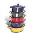 thumbnail image 1 of Paderno World Cuisine Chasseur Enamel Cast-Iron Oval Dutch Oven 3-1/2Qt Black Matte, 1 of 1