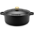 thumbnail image 1 of Paderno World Cuisine Chasseur Enamel Cast-Iron Round Dutch Oven, 2-1/2Qt. Black Matte, 1 of 2