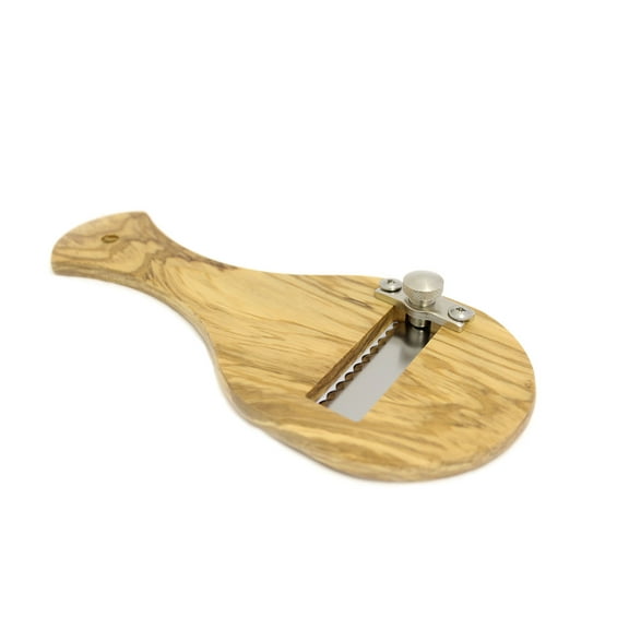 Paderno World Cuisine Serrated Truffle Slicer, Olivewood