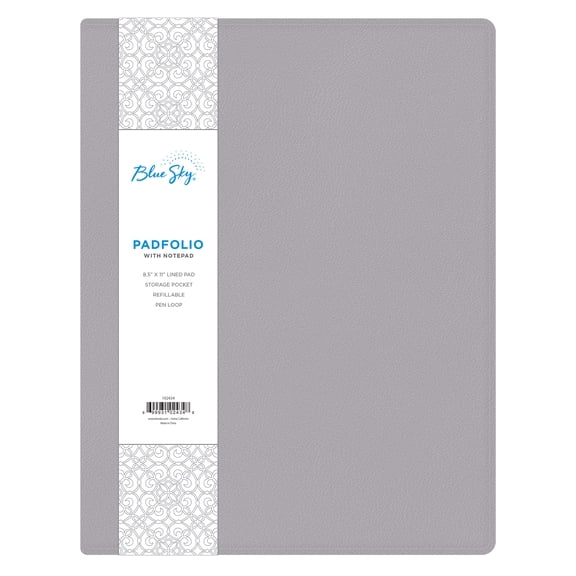 Padfolio, 9.5x11, Blue Sky, Light Gray