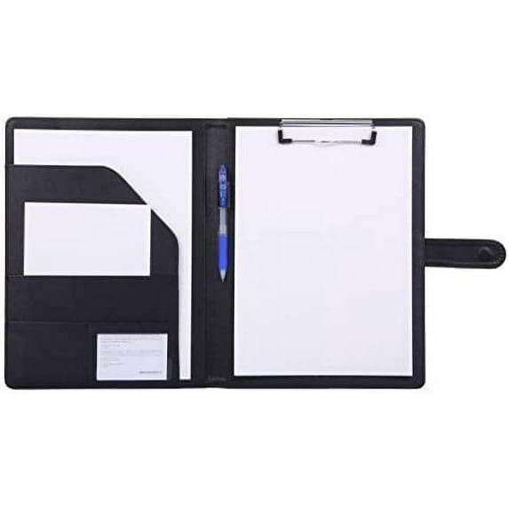 Padfolio Clipboard Folder Portfolio,Faux Leather Storage Clipboard with Cover for Legal Pad Holder Letter Size A4 Writing Pad for Business School Office Conference Notepad Clip Boards